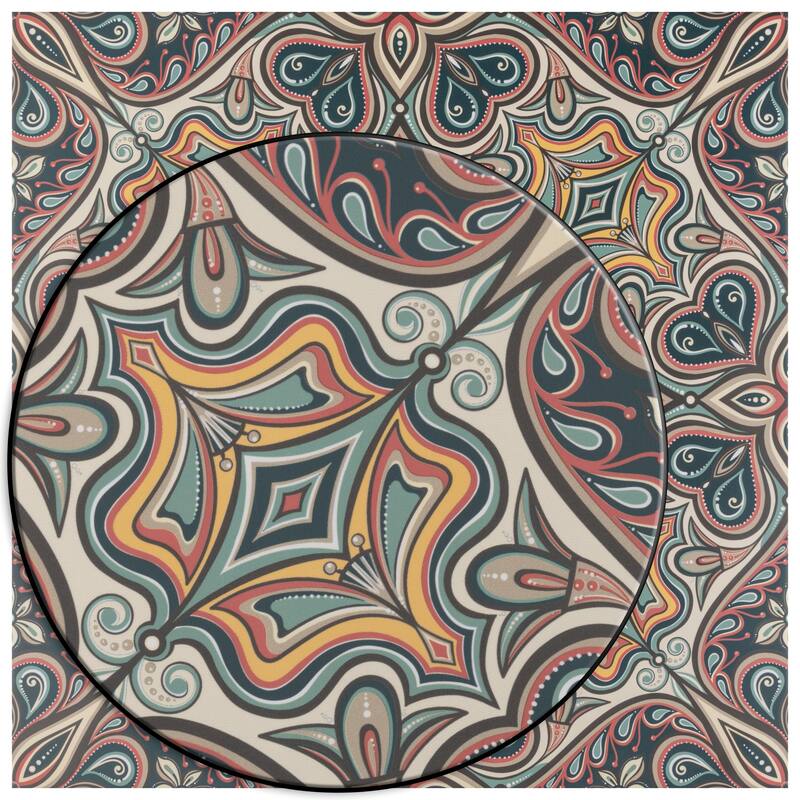 Merola Tile Imagine Tapestry Mandala 19-3/8" x 19-3/8" Porcelain Floor and Wall Tile