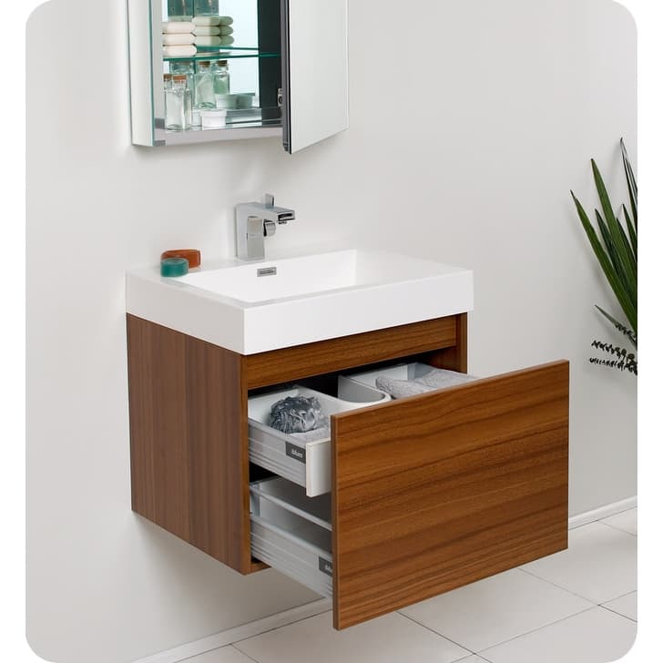 Fresca Nano 23-3/8" Wall Mounted / Floating MDF Vanity With