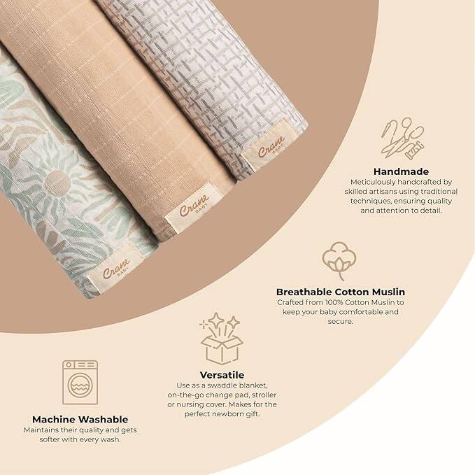 Crane Baby Swaddle Wraps Pack