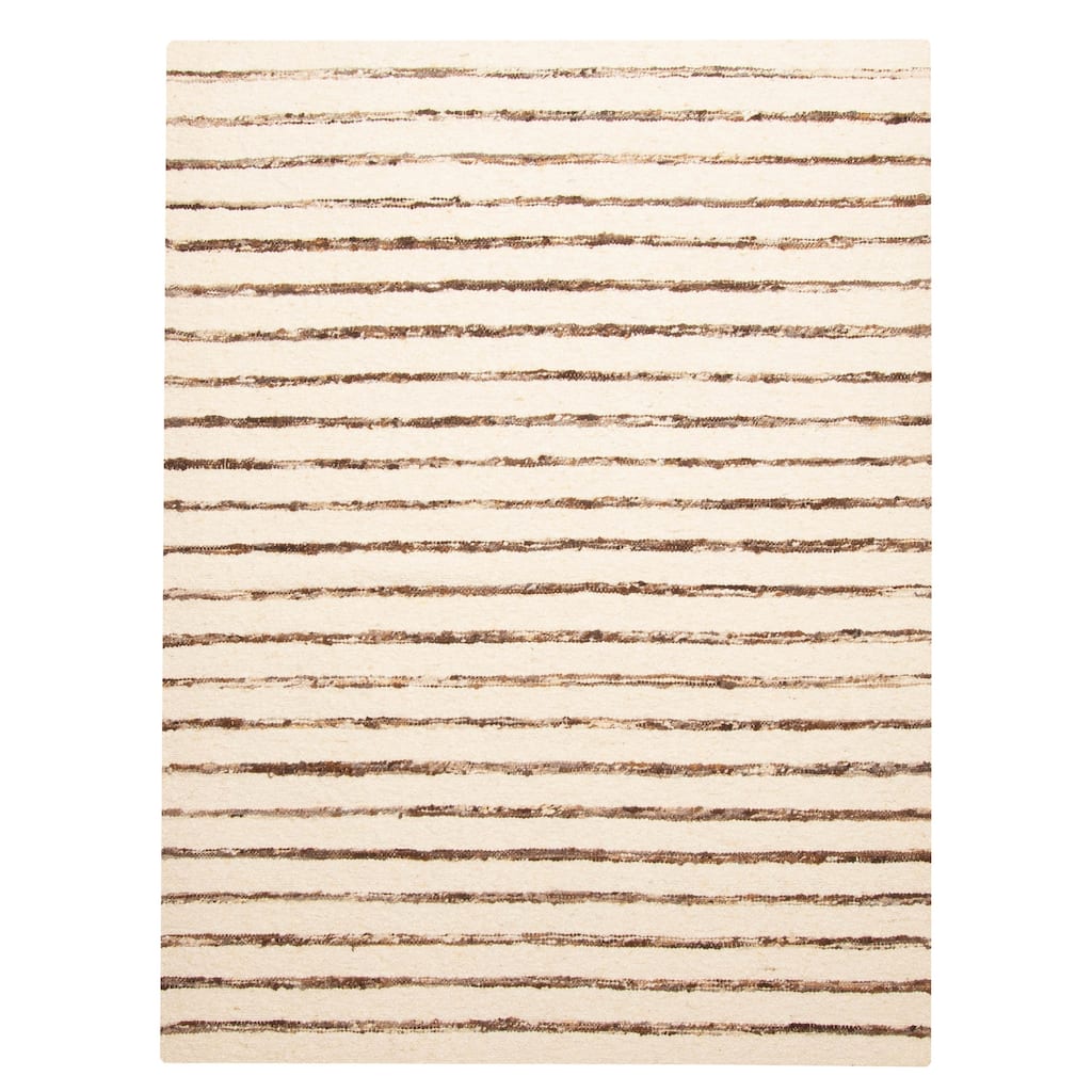ECARPETGALLERY Braid weave Sienna Cream Wool Rug - 5'5 x 7'3