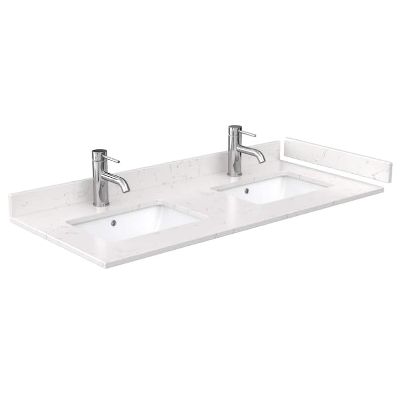 Wyndham Collection WCFVCA148DTOPUNS 48" Cultured Marble Vanity Top - Carrara Cultured Marble