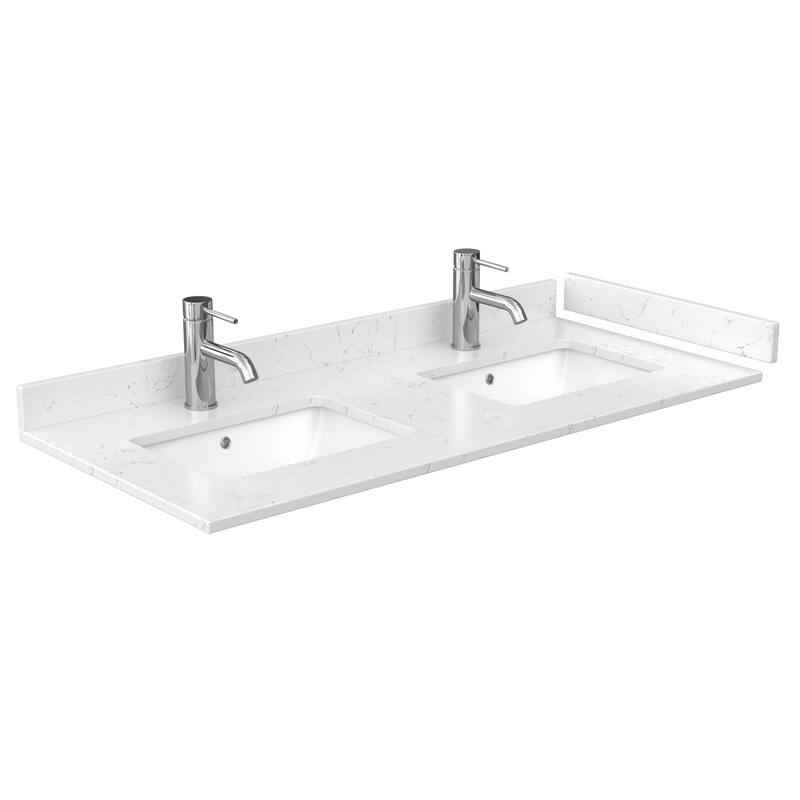Wyndham Collection WCFVCA148DTOPUNS 48" Cultured Marble Vanity Top - Carrara Cultured Marble