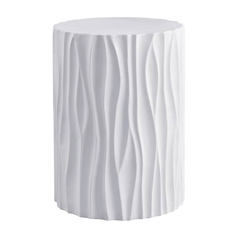 Christopher Knight Home - Modern 15.75" Round, 21.97" H Outdoor White Assembly-Free Patio Accent Table - 15.75" Round, 21.97" H