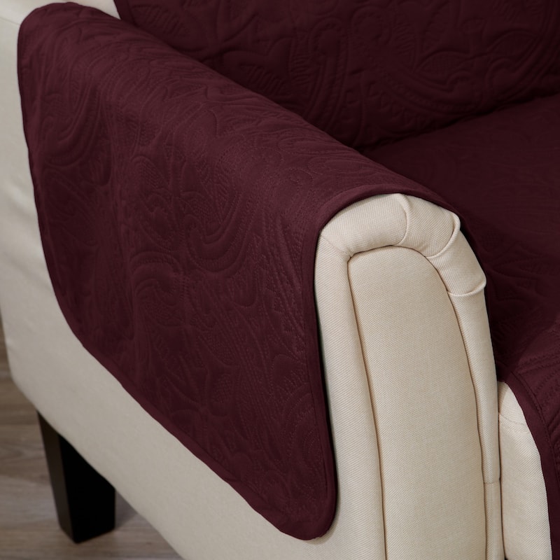 Reversible Recliner Cover Quilted Pet Furniture Protector Slipcover