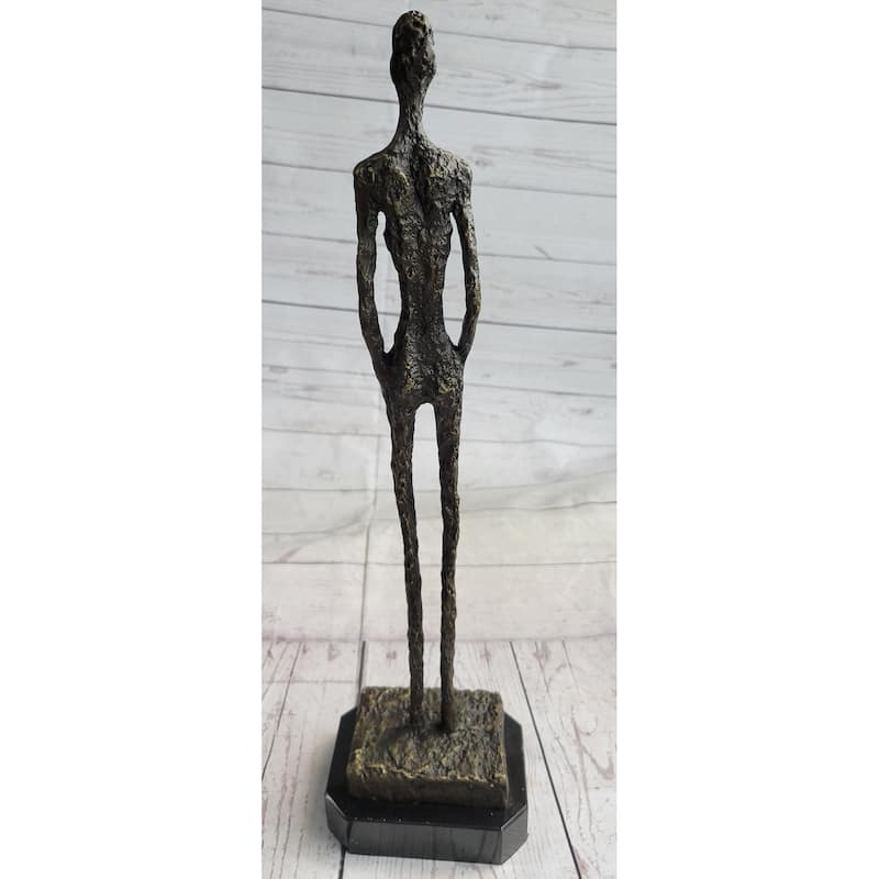 Alberto Giacometti Skinny Tall Stick Man Surrealist Bronze Sculpture Statue Figure