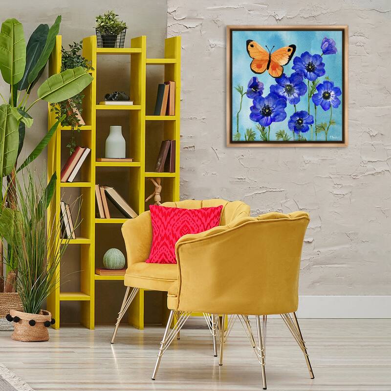 Stupell Poetic Monarch Butterfly Framed Floater Canvas Wall Art Design By Paul Brent