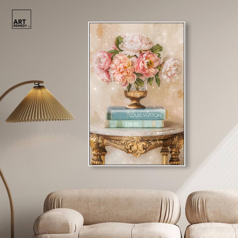 Antique Table Vase Canvas by Art Remedy