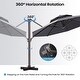 preview thumbnail 5 of 42, Crestlive Products 12ft Round Double Top Cantilever Patio Umbrella with 7-position Adjustment