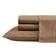 preview thumbnail 21 of 145, Nautica Cotton Percale Deep Pocket Bed Sheet Sets Full - Solid Brown