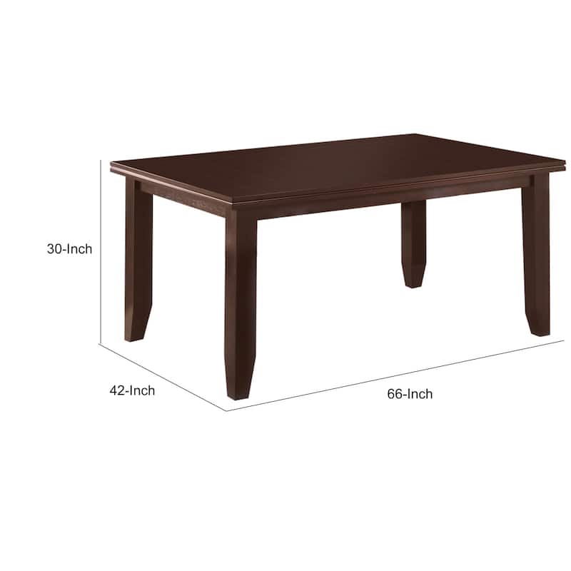 Rectangular Semi-Formal Wooden Dining Table, Cappuccino Brown