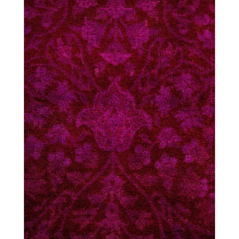 Fine Vibrance One-of-a-Kind Hand-Knotted Runner Rug - Red, 2' 7" x 23' 4" - 2' 7" x 23' 4"