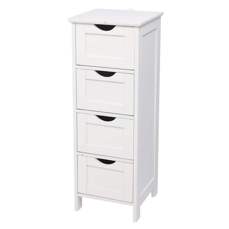 32"FCH 4 Drawers bathroom ark Storage Cabinet white