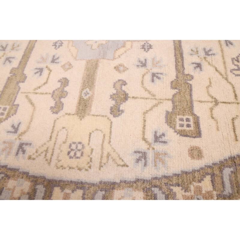 ECARPETGALLERY Hand-knotted Royal Oushak Cream Wool Rug - 9'0 x 9'0