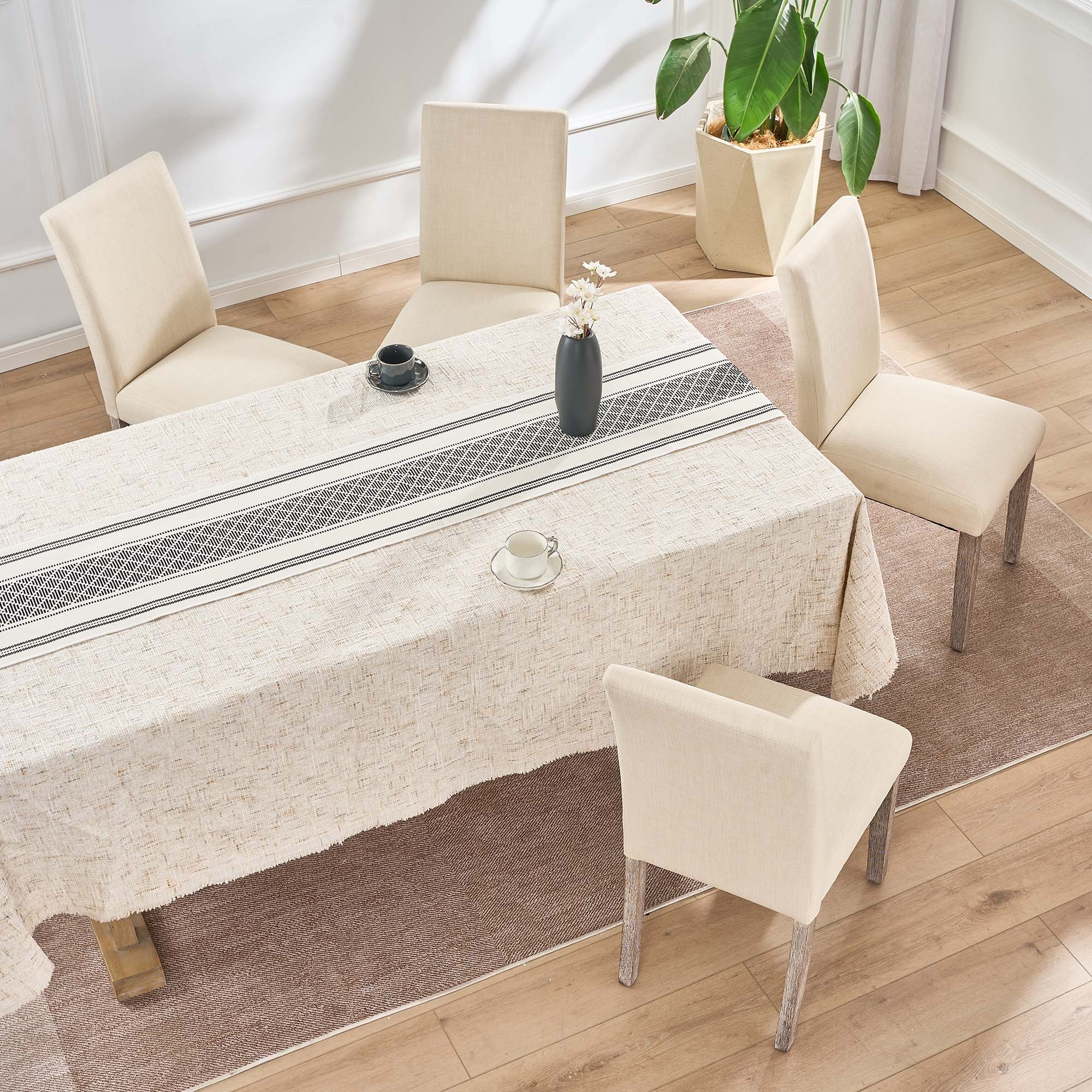 Set of 2/4 Stylish Modern Armless Upholstered Cushioned Dining Chairs with Wood Legs