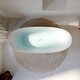 preview thumbnail 20 of 26, Freestanding Soaking Bathtub,100% Pure Virgin Acrylic with Drain And Groove Overflow,Glossy White