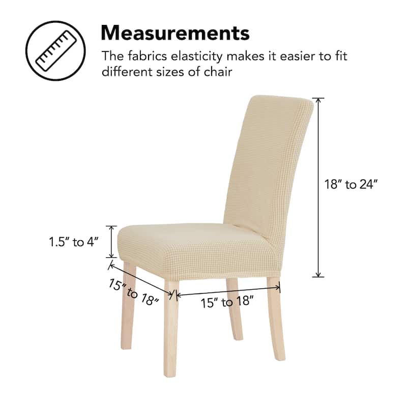 Deconovo Universal Soft Stretch Chair Slipcovers Set of 6