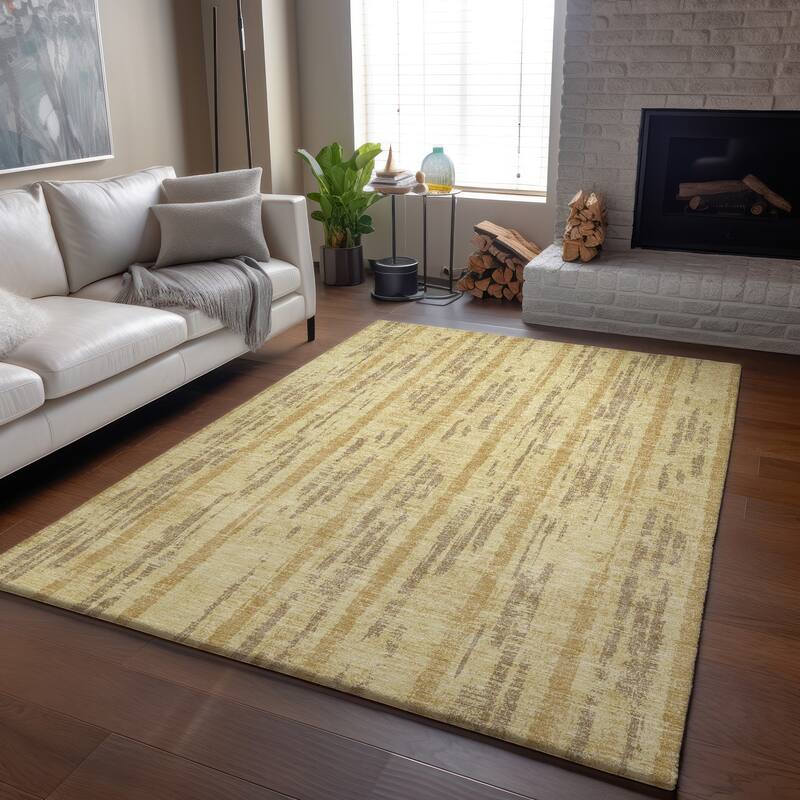 Premium Washable Super Soft Stripe Abrash Mayfield Rug