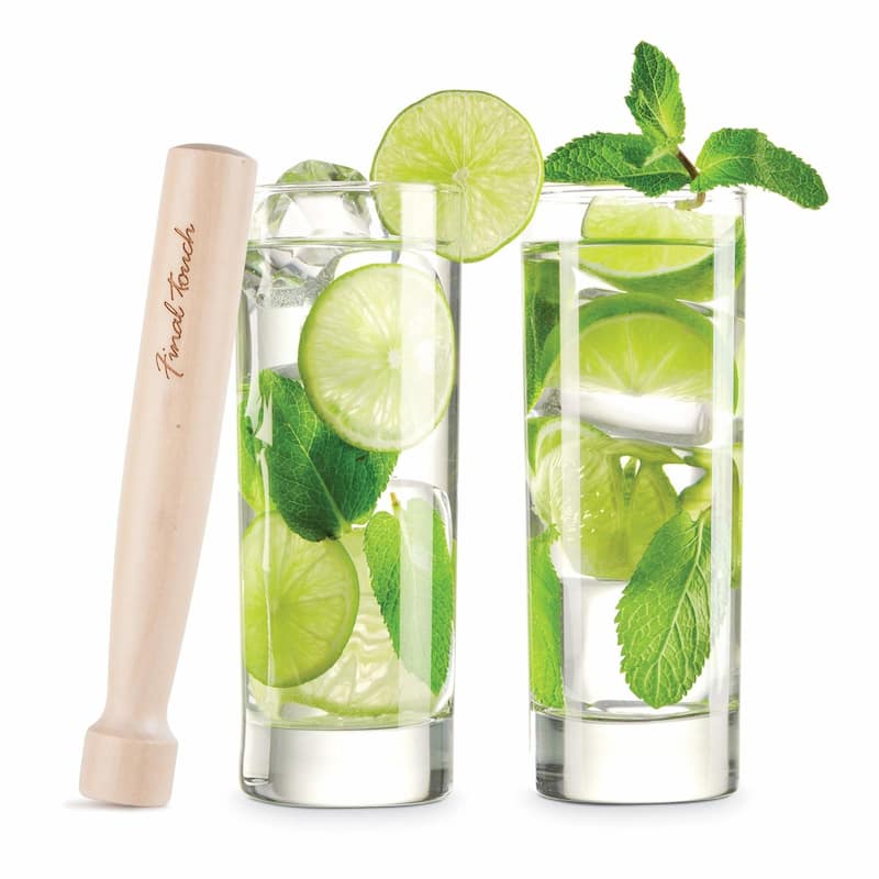 Final Touch Mojito Glass and Muddler Set - 3 Piece