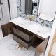 preview thumbnail 117 of 148, Floating Bathroom Vanity with Integrated Resin Top