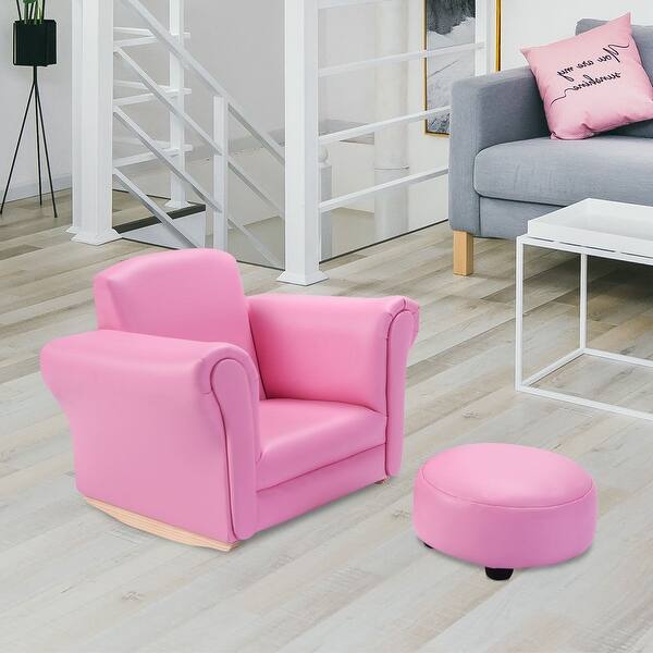 Costway Pink Kids Sofa Armrest Chair Couch Childrens Costway Pink Kids Sofa Armrest Chair Couch Childrens