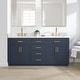 preview thumbnail 114 of 194, Altair Gavino Bath Vanity with Grain White Composite Stone Top, no Mirror 72"x34" - Royal Blue+Brushed Gold
