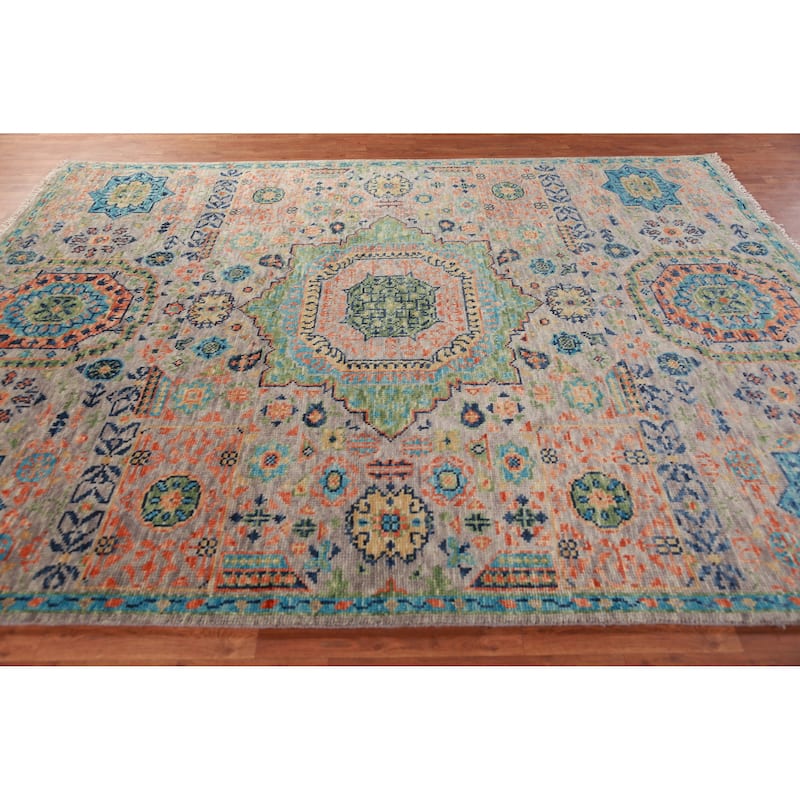 Traditional Kazak Indian Area Rug Handmade Wool Carpet - 7'11"x 10'1"