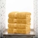 preview thumbnail 131 of 140, Superior Egyptian Cotton Pile Heavyweight Bath Towel Set of 4 Gold