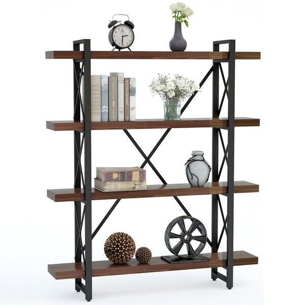 Little Tree Solid Wood 3 4 5 Shelf Industrial Style Bookcase And Book Shelves