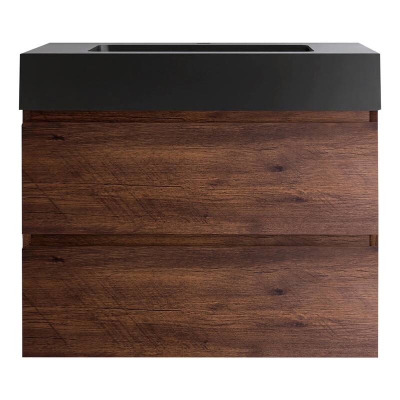 Single Sink Floating Bath Vanity in with Solid Surface Top