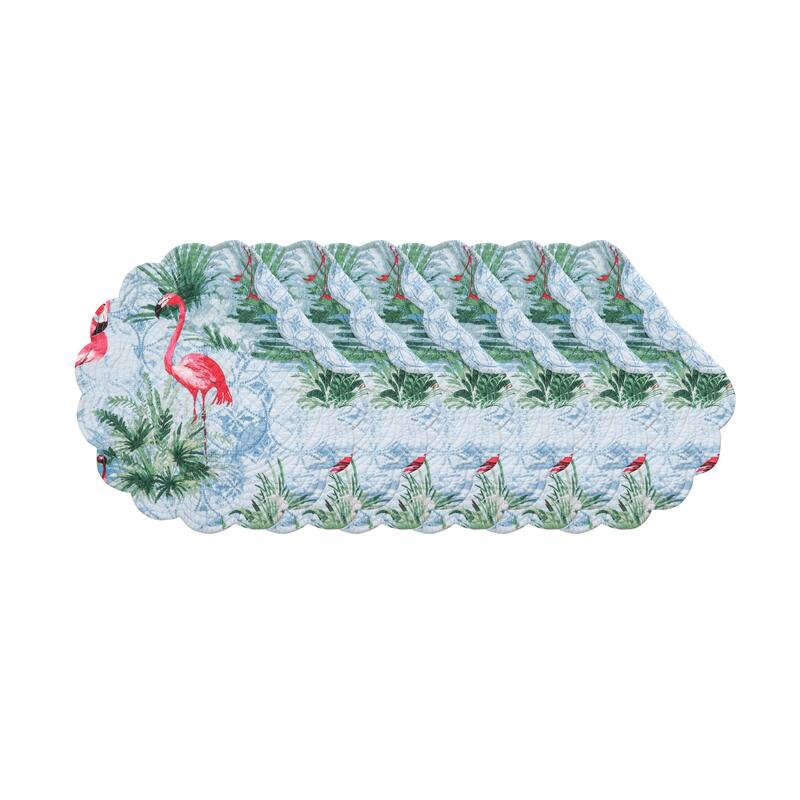 Paradise Coast Round Quilted Placemat Set 6