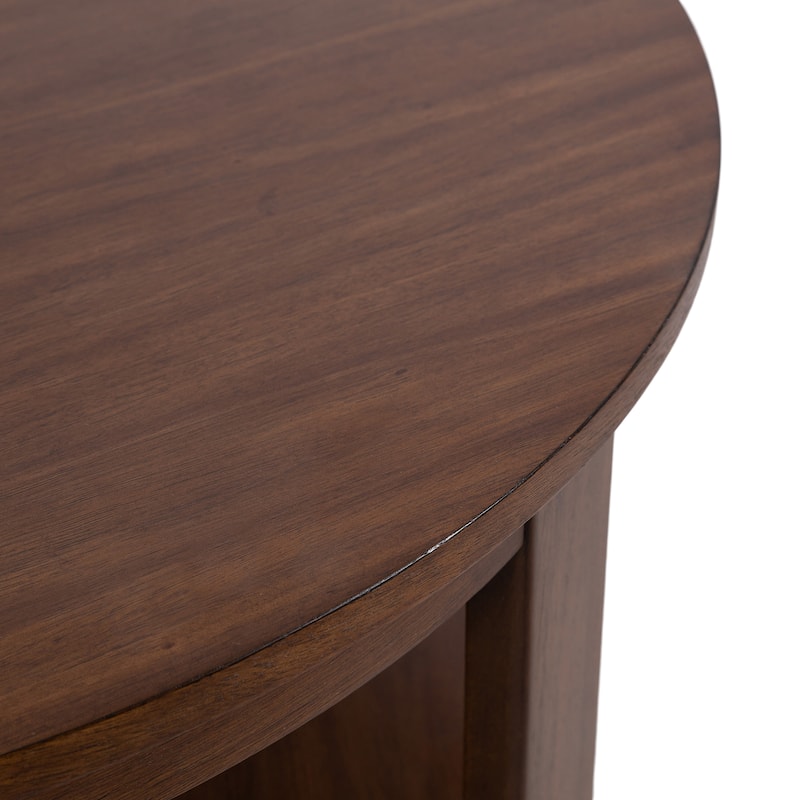 Kate and Laurel Foxford Round Wood Coffee Table