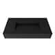Pyramid Solid Surface Wall-Mounted Bathroom Sink - 36" - Black