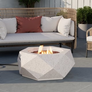 42'' Terrazzo Fire Pit Table 50,000 BTU Rectangle Propane Fire Pit
