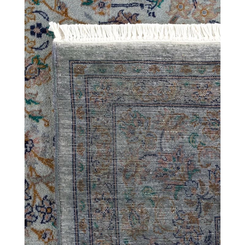 Overton Hand Knotted Wool Vintage Inspired Modern Contemporary Overdyed Gray Area Rug - 6' 2" x 9' 6"