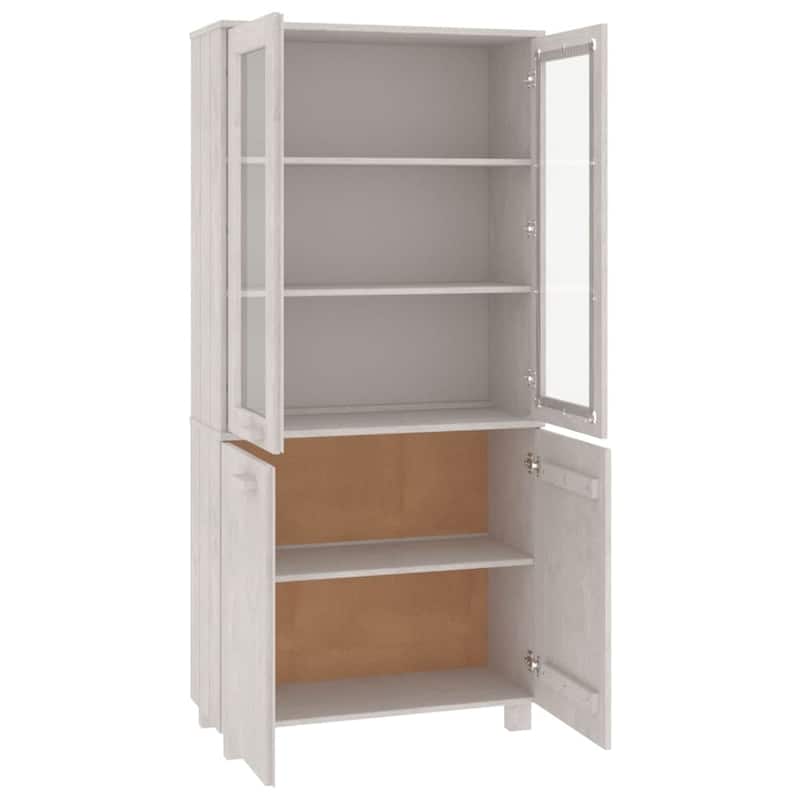 vidaXL Drawer Cabinet Display Cabinet for Living Room HAMAR Solid Wood Pine - 33.5" x 13.8" x 70.9"