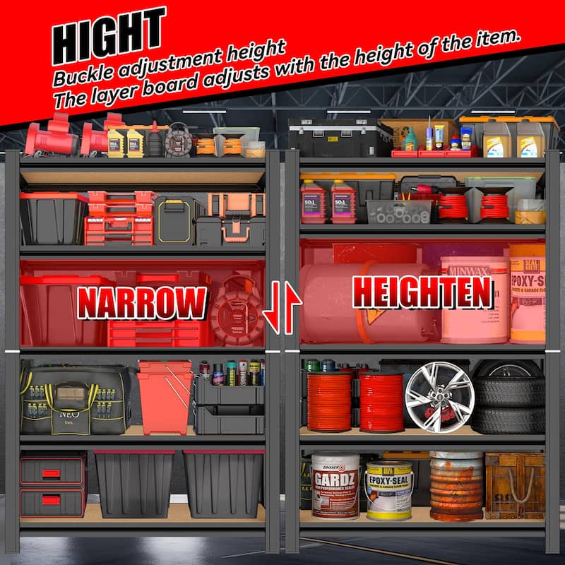 Heavy duty shelving unit with adjustable shelves
