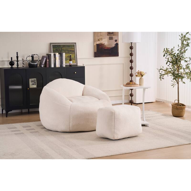 Chenille Oversized Lounger Bean Bag Chair