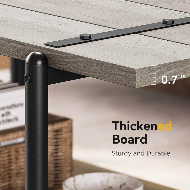 Coffee Table with 2 Storage Shelf