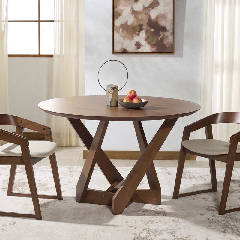 SAFAVIEH Couture Hildabryna Round Wood Dining Table - 47"W x 47"D x 30"H