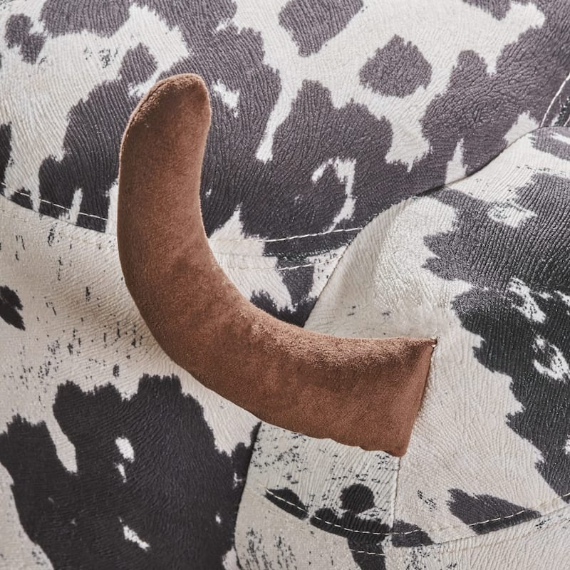 Bessie Fabric Cow Ottoman by Christopher Knight Home