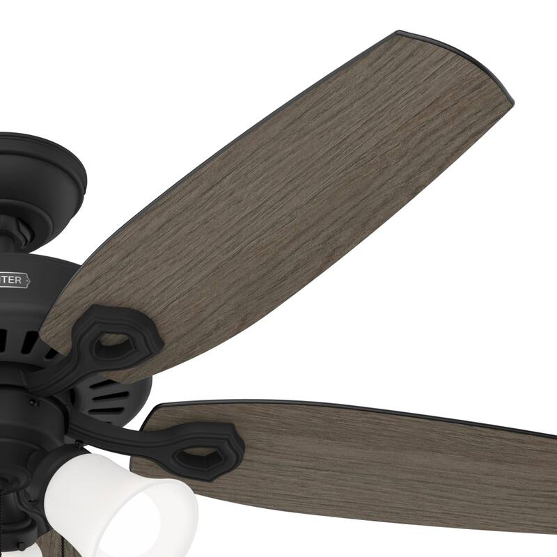 Hunter 52" Builder Ceiling Fan with LED Light Kit and Pull Chain - DC Motor - Casual, Traditional - ENERGY STAR