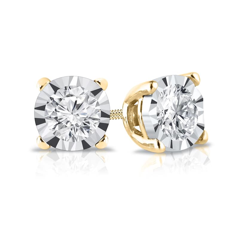 Auriya 1/6ctw Round-cut Diamond Stud Earrings 14k Gold (G-H, I1-I2)