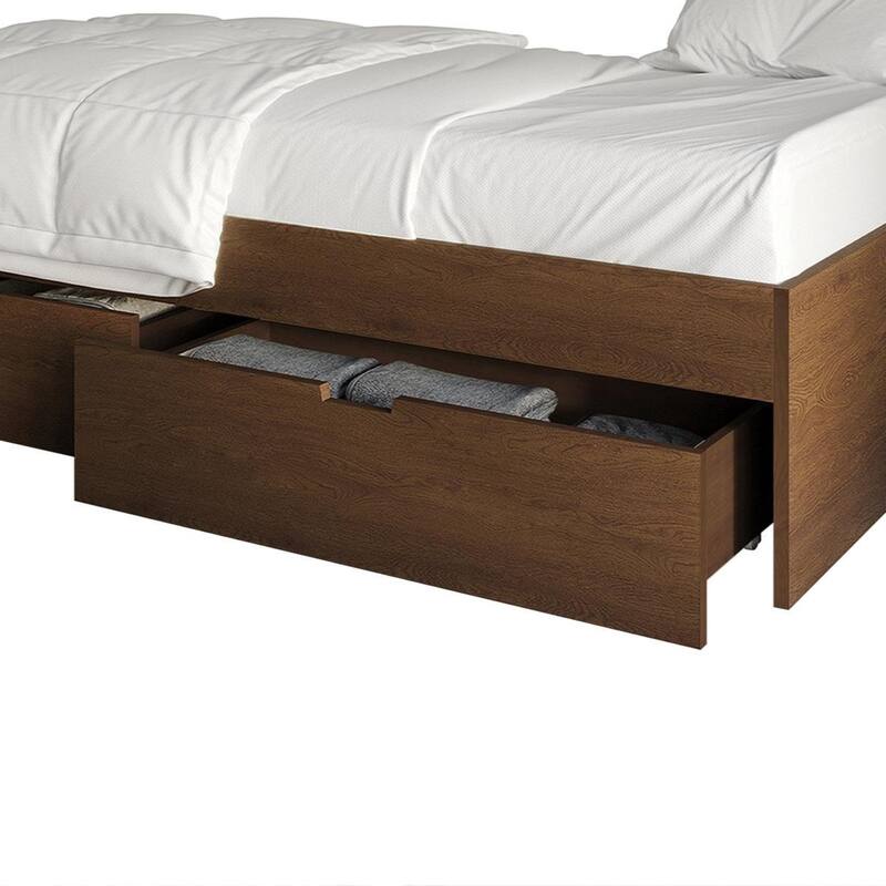 CraftPorch Wooden Twin Mates Bed with Storage