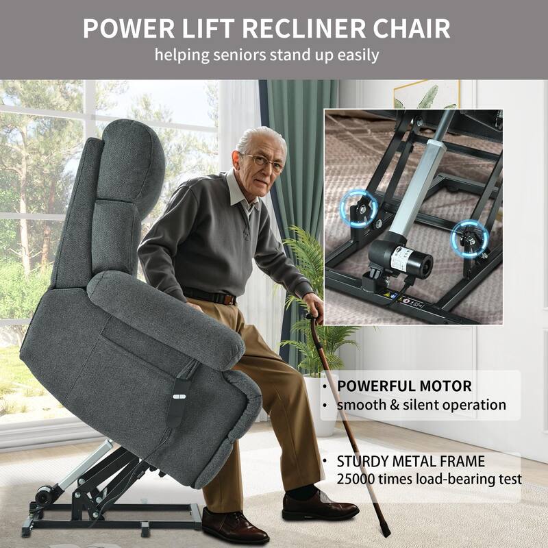 Oversized Power Lift Recliner Chair for Elderly