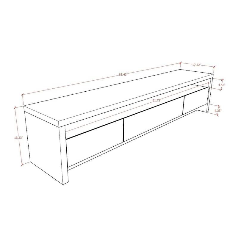 Manhattan Comfort Sylvan 70.86 In. Storage Media Cabinet Console