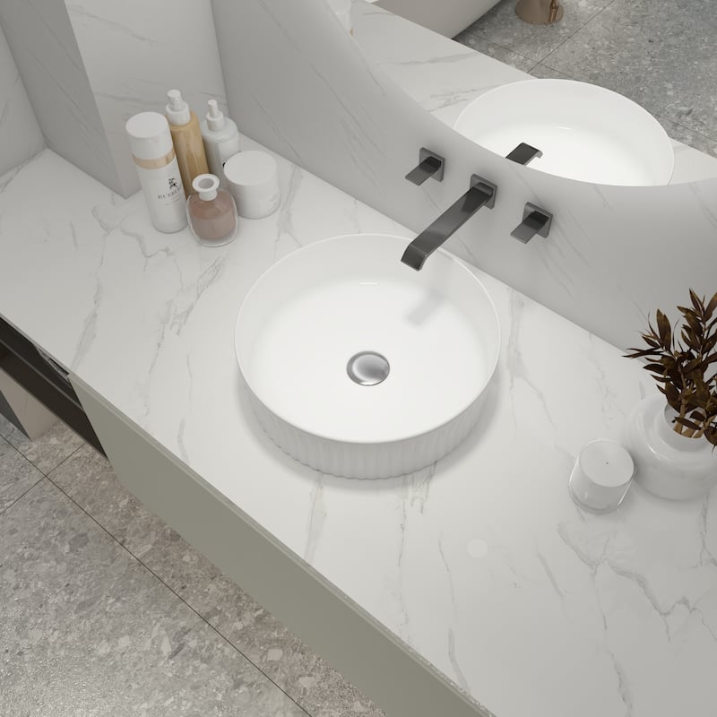 Ceramic Circular Vessel Bathroom Sink Art Sink