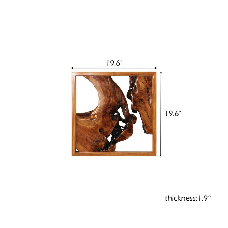 Greenage Rustic Cedar Live-Edge Carved Wall Art