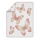 preview thumbnail 3 of 4, Sweet Jojo Designs Pink Taupe Boho Butterfly Girl 4p Nursery Crib Bedding Set Ivory Tan Bohemian Shabby Chic Watercolor Fringe