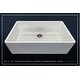 preview thumbnail 4 of 18, Fossil Blu 36-Inch SOLID Fireclay Farmhouse Sink in White, Polished Nickel Accessories, Flat Front - 36 x 20 x 10