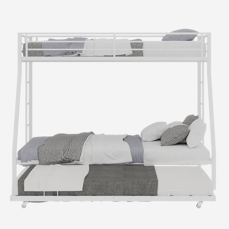 High-Stability Square Tube Bunk Bed Modern Minimalist Look
